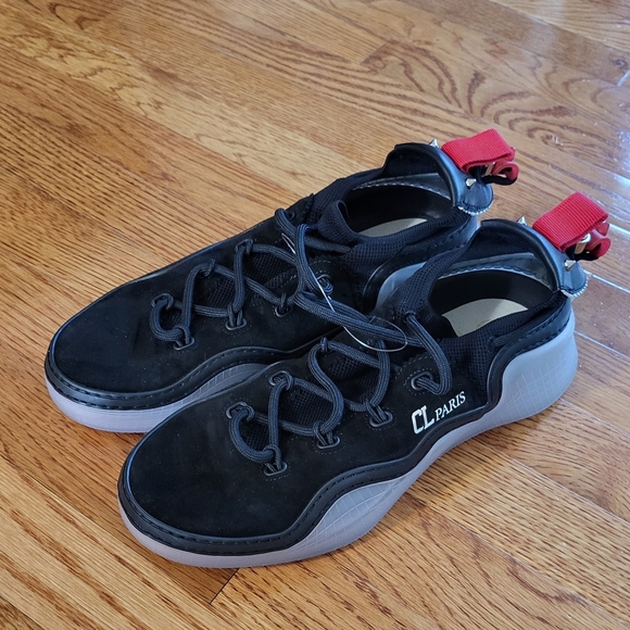 Christian Louboutin Black Sneakers Red Soles - Picture 2 of 9